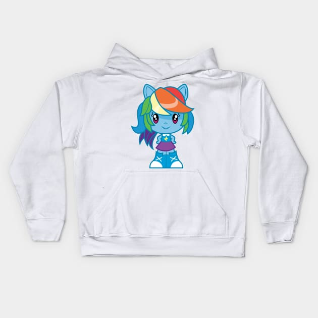 Equestria Girls Rainbow Dash Kids Hoodie by CloudyGlow